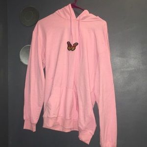 pink butterfly hoodie